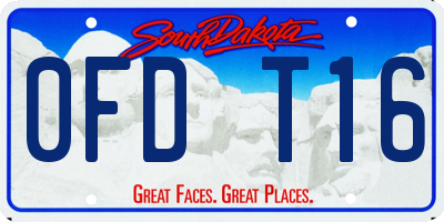SD license plate 0FDT16