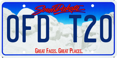 SD license plate 0FDT20