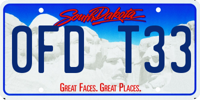 SD license plate 0FDT33