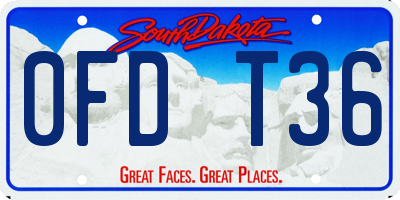 SD license plate 0FDT36