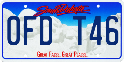 SD license plate 0FDT46