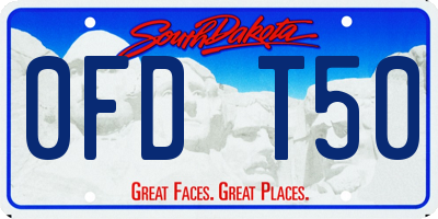 SD license plate 0FDT50