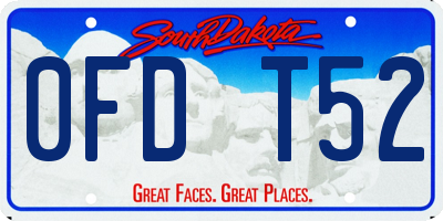 SD license plate 0FDT52
