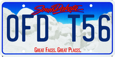 SD license plate 0FDT56