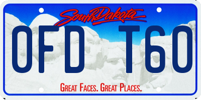 SD license plate 0FDT60
