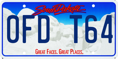 SD license plate 0FDT64