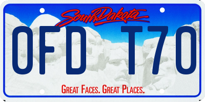 SD license plate 0FDT70