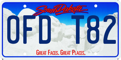 SD license plate 0FDT82