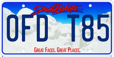 SD license plate 0FDT85