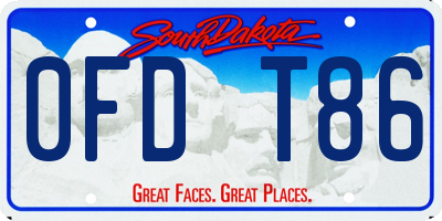 SD license plate 0FDT86