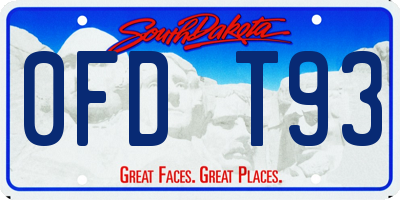 SD license plate 0FDT93