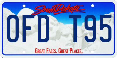 SD license plate 0FDT95