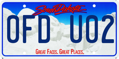 SD license plate 0FDU02