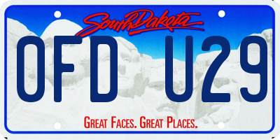 SD license plate 0FDU29