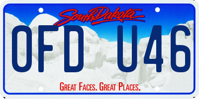 SD license plate 0FDU46