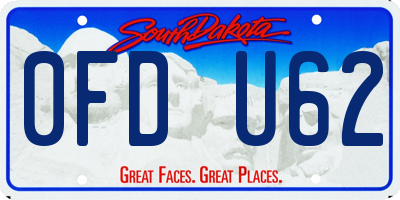 SD license plate 0FDU62