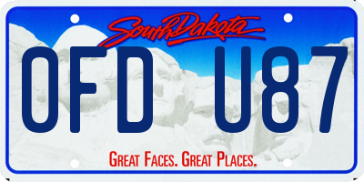 SD license plate 0FDU87
