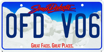 SD license plate 0FDV06
