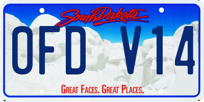 SD license plate 0FDV14