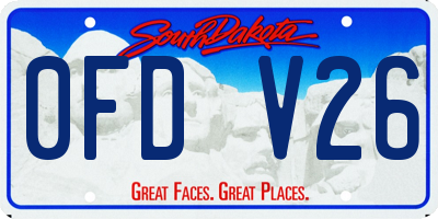 SD license plate 0FDV26