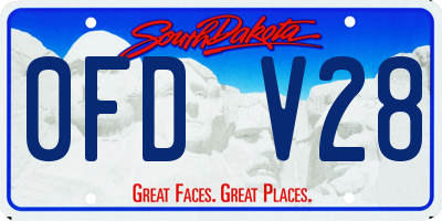 SD license plate 0FDV28