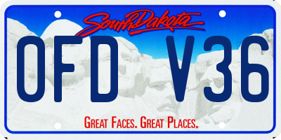 SD license plate 0FDV36