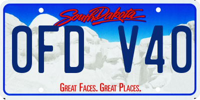 SD license plate 0FDV40