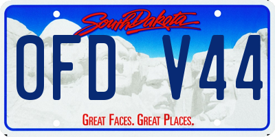 SD license plate 0FDV44