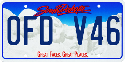 SD license plate 0FDV46