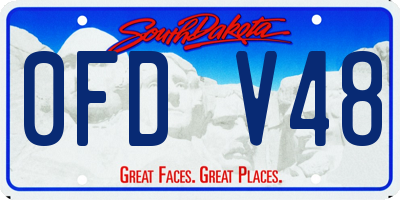 SD license plate 0FDV48