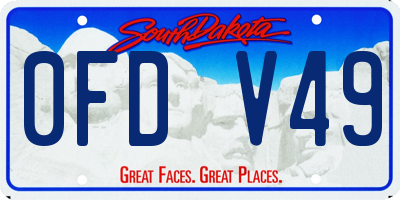 SD license plate 0FDV49