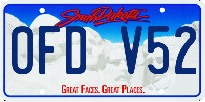 SD license plate 0FDV52