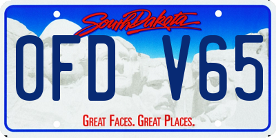 SD license plate 0FDV65