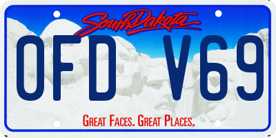 SD license plate 0FDV69