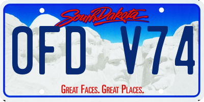 SD license plate 0FDV74