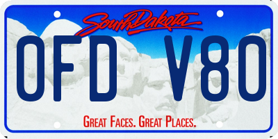 SD license plate 0FDV80