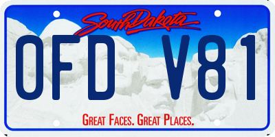 SD license plate 0FDV81