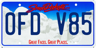 SD license plate 0FDV85