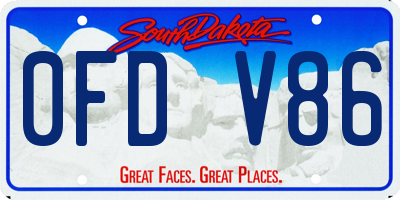 SD license plate 0FDV86