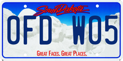 SD license plate 0FDW05