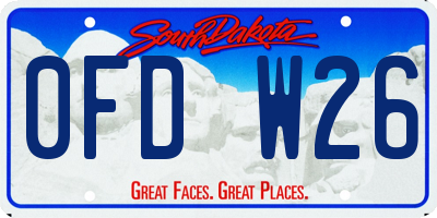 SD license plate 0FDW26