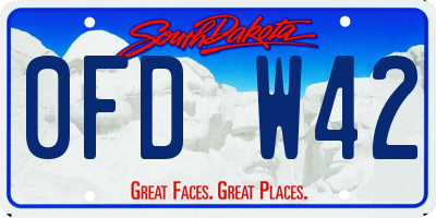 SD license plate 0FDW42