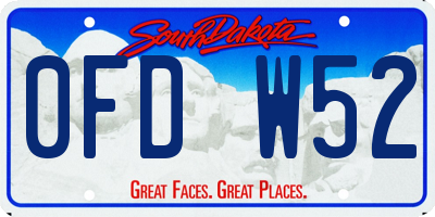 SD license plate 0FDW52