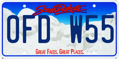 SD license plate 0FDW55