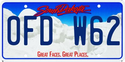 SD license plate 0FDW62