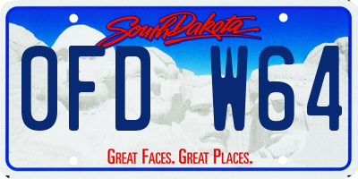 SD license plate 0FDW64