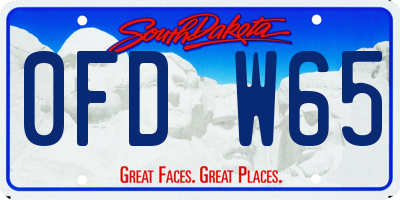 SD license plate 0FDW65