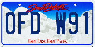 SD license plate 0FDW91