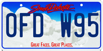 SD license plate 0FDW95
