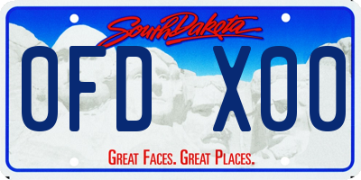 SD license plate 0FDX00